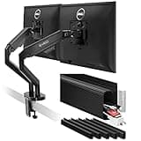 Premium Dual Monitor Stand + Cable Management 96'' J Channel