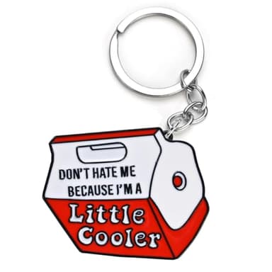 Don't Hate Me Because I'm A Little Cooler Funny Keychain for Women Men | Cute Personality Metal Enamel Key Chain Keyrings for Car Key, Purse Bag Accessories | Cool Keychain for Friend's Birthday Gifts