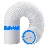 NWESTUN Portable Air Conditioner Hose, Length up to 90", AC Hose with 5.9" Diameter, Anti-Clockwise Thread, Exhaust Hose for Portable Air Conditioner