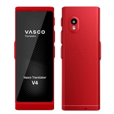 Vasco V4 Language Translator Device | 112 Languages | Free Lifetime Internet in Almost 200 Countries | Ruby Red