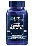 Life Extension Bioactive Complete B-Complex, Heart, Brain and Nerve Support, Healthy Energy, Metabolism, Complete B Complex, 60 Vegetarian Capsules