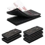 Dual Lock Reclosable Fastener, EZ Pass Holder, 1'' x 2'' Heavy Duty Mounting Tape, 10PCS Reclosable Self Mating Interlocking Tape SJ3550 400 Black for Indoor/Outdoor