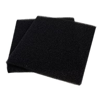 AQUANEAT 2 Pack Aquarium Bio Sponge Filter Media Pad Cut-to-Size Open Cell Foam Sheet for Fish Tank Sump (9" x 9" x 0.5") Black