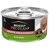 Purina Pro Plan Sensitive Skin and Stomach Wet Cat Food, Sensitive Skin and Stomach Duck Entree - (Pack of 24) 3 oz. Pull-Top Cans