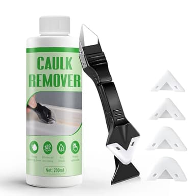 JAOJAO Caulk Remover, Silicone Caulk Remover Solvent Strong Dissolving Power Mild Performance Wide Application for Removes All Types of Uncured and Cured Silicone Rubber, 200ml