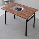 Korean BBQ Table, K BBQ, Korean high Meat Grill, Household Restaurant Folding Table(Merbau)