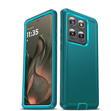 LeYi for Motorola-Edge-2025 Casee: Moto Edge 2025 Case Heavy Duty 3 in 1 Rugged Cover, Military Grade Shockproof Cell Phone Android Funda para Motorola Edge 2025, Teal Blue