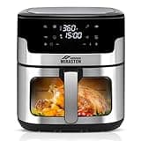 MIRASTON 8.5QT Air Fryer Upgraded, Square Nonstick Basket Family Size Air Fryers, Smart Touchscreen with 8-Preset, Air Frying, Reheat Leftovers, Party Food, Fast Cooking, Dishwasher-Safe, for Kitchen