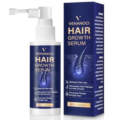 VENANOCI Hair Growth Oil Spray: Natural Hair Regrowth Serum with Rosemary, Biotin – Anti-Hair Loss Treatment for Thinning Hair – Promotes Thicker, Fuller Hair for Women & Men