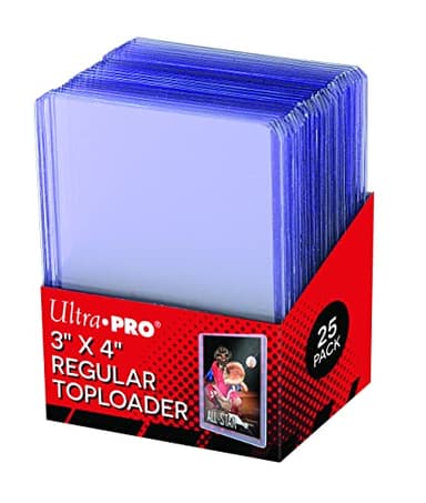 Ultra Pro 3" X 4" Clear Regular Toploader 25ct TopLoaders for Cards Baseball Card Protectors Hard Plastic Hard Card Sleeves Toploader Card Protectors Card TopLoaders
