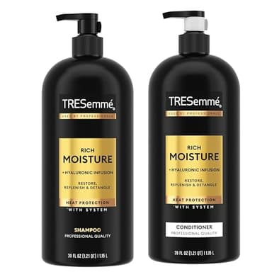 Tresemme Moisture Rich Shampoo and Conditioner for Dry Hair Formulated With Vitamin E and Biotin, 39oz