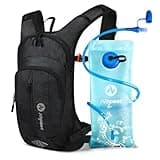 Nepest Hydration Pack Backpack for Women & Men, Lightweight Water Backpack with 2L Water Bladder for Hiking Cycling Running Biking, Black