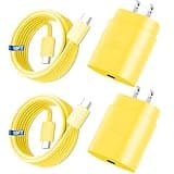 Super Fast Charger Type C, 25W USB C Wall Charger Fast Charging for Samsung Galaxy S25 Ultra/S25/S25+/S24+/S24 Ultra/S24/S24+/S23 Ultra/S22 Ultra/S21 Ultra with 10FT Long Type C Charger Cable 2Pack