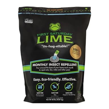 First Saturday Lime Insect Deterrent 20LB | Natural Repellent for Outdoors