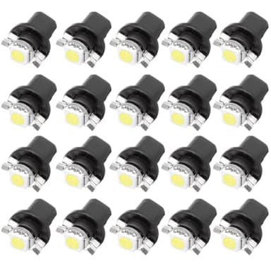 cciyu 20 Pack White Car B8.5D 1 SMD 5050 Car LED Speedo Instrument Dash Wedge Side Light Bulb Lamp 12V