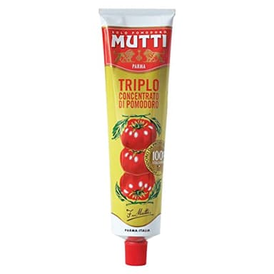 Mutti Triple Concentrated Tomato Paste (Triplo Concentrato), 6.5 oz. Tube |2 Pack | Italy’s #1 Brand of Tomatoes | Tube Tomato Paste | Vegan Friendly & Gluten Free | No Additives or Preservatives