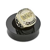 Express Medals Champion Gold MVP Most Valuable Player Trophy Ring Award Gift Prize with Display Neck Chain and Stand Championship Rings