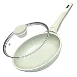 Non stick Frying Pans 8 in Skillet with Lid, Omelet Pan, Small Frying Pans Nonstick, Healthy Cookware Non Toxic Chefs Pan, Egg Pan with Heat Resistant Handle,100% PFOA PFAS-Free, Cooking all stovetop