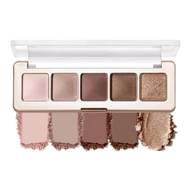 Neutral Eyeshadow Palette 5 Colors, Nude Brown Matte & Subtle Shimmer Shades, Highly Pigmented Blendable Long-Lasting Powder, Smooth No-Fallout Daily Eye Makeup Palette for Work and Natural Looks-C03