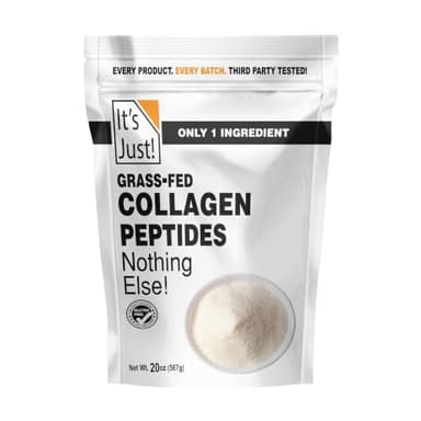 It's Just! - Collagen Peptides (1.25lb) Grass-Fed Protein Powder, Unflavored, GLP-1 Friendly, Heavy Metal Tested by 3rd Party Lab, Type I & III, Hydrolyzed to Dissolve Quickly, 20oz