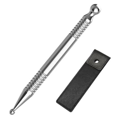 Melonsun Stainless Steel Acupuncture Pen for TMJ Relief, Jaw Tension & Clenching, Pressure Point Massage Tool for Face & Body, Facial Reflexology, Helps Relax Muscles