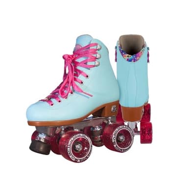 Moxi Beach Bunny Roller Skates for Women - Colorful, Precision-Fit Skate with High-Rebound Wheels, Moisture-Wicking Lining & Padding, Roller Skates, Blue Sky - 7