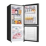 HAILANG+more 4.0 Cu.Ft Mini Fridge with Freezer, Bottom Freezer, Small Refrigerator with Freezer, Compact Refrigerator with 2 Door,for Bedroom,Office,Kitchen,Apartment,Dorm(Black)