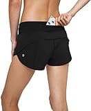 lululemon Speed Up Short Low-Rise 2.5" Lined (Color 000, 6)