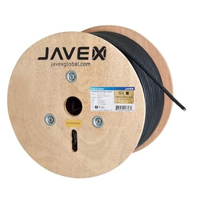 JAVEX CAT 6A Ethernet Cable 500ft Shielded FTP [UL Listed] CMR Riser, for PoE++, 23AWG Solid Bare Copper,750MHz, ETL Listed Made in Taiwan, Shielded Cat6a Cable, Black
