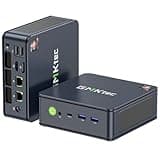 GMKtec Mini PC AMD Ryzen 7 5825U (Turbo 4.5GHz) Dual NIC 2.5G Gaming Desktop Computers 16GB DDR4 512GB SSD Dual LAN 2.5G/ WiFi 6E, USB3.2, USB-C, BT 5.2, DP, HDMI, Dual Fan
