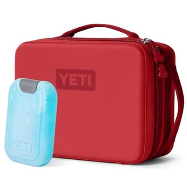 YETI Daytrip 5L Insulated Soft Cooler Lunch Box, Rescue Red and Small ICE Sheet Refreezable Reusable Cooler Ice Pack
