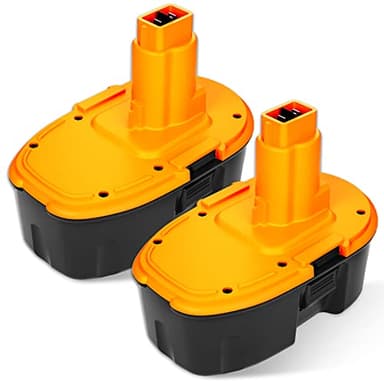 Fhybat 2-Pack 4.5Ah Ni-Mh DC9096 Battery Replacement for Dewalt 18V Battery DC9098 DC9099 DW9095 DW9096 DW9098 DW9099 DE9039 DE9095 DE9096 DE9098 DE9503(Yellow)