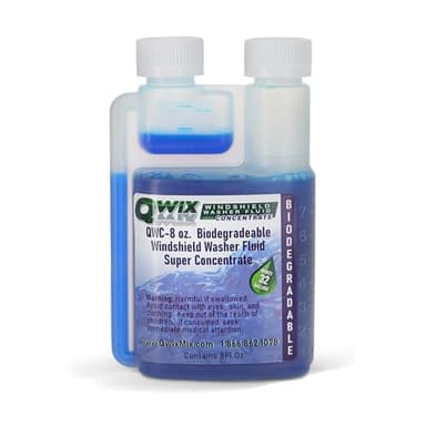 Qwix Mix Windshield Washer Fluid Concentrate, 1 Bottle Makes 32 Gallons, 1/4 oz. Makes 1 Gallon 100% Biodegradable