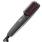 Hair Straightener Brush for Women, 2-in-1 Hot Comb & Straightening Brush with 9 Temperature Settings, Up to 450℉ for Frizz-Free, Smooth Hair – Perfect for Home, Office & Travel