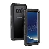 Lanhiem for Samsung Galaxy S8+ Plus Case, IP68 Waterproof Dustproof Case with Built-in Screen Protector, Rugged Full Body Shockproof Protective Phone Cover for Galaxy S8 Plus (Black)