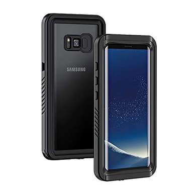 Lanhiem for Samsung Galaxy S8+ Plus Case, IP68 Waterproof Dustproof Case with Built-in Screen Protector, Rugged Full Body Shockproof Protective Phone Cover for Galaxy S8 Plus (Black)