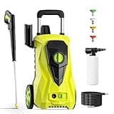 Electric Pressure Washer 4500 PSI Max 3.2 GPM Portable Power Washer with 4 Quick Connect Nozzles&Foam Cannon, 25 Foot Hose,16.5 Foot Power Cord, for Cars, Driveways, Patios, Home and Floor Cleaning