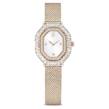 Swarovski Matrix Octagon Watch, Metal Bracelet, Gold Tone, Champagne Gold-Tone Finish