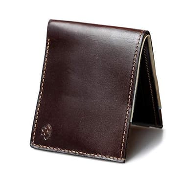 Main Street Forge Bifold Leather Wallet For Men | Made in USA | Mens Bifold Wallets | American Made | Whiskey Barrel Brown