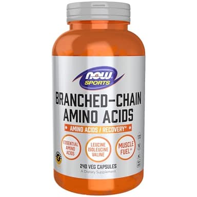 NOW Foods Sports Nutrition, Branched Chain Amino Acids, With Leucine, Isoleucine and Valine, 240 Veg Capsules