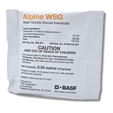 BASF Alpine WSG Water Soluble Granule Insecticide, Indoor Outdoor Pest Control for Ants, Flies, Bed Bugs, German Cockroach, .35 Ounce Packet (1 Count)