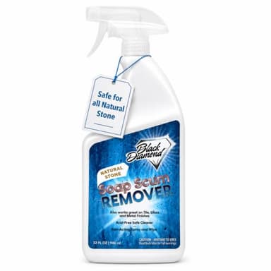 Black Diamond Stoneworks Soap Scum Remover – Natural Stone Safe Shower Cleaner for Marble, Granite, Travertine, Tile & Glass – Removes Soap Scum, Hard Water Buildup & Residue