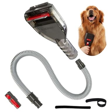 Kodahome Dog Hair Vacuum Attachment for Dyson Cordless Upright Canister, Groom Tool Pet Shedding Brush for V6 V7 V8 V10 V11 V12 V15 DC40-DC65 UP13-UP30 Animal, Grooming Kit with Extension Hose Adapter
