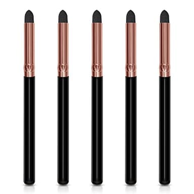 UorPoto Eyeliner Smudge Brush Pointed Pencil Stick Set,5Pcs Professional Sponge Blending Makeup Tool for Eyeshadow Eyebrow Reusable Tip Applicator