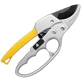 Sageky- Ratchet Pruning Shears - Garden Scissors, Plant Shears, Shrub Trimmers and Gardening Shears, Scissors and Plant Shears