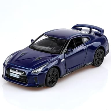 TOKAXI 1/36 Scale Nissan R35 Diecast Model Cars,Pull Back Vehicles Nissan GTR R35 Toy Cars,Cars Gifts for Boys Girls Blue
