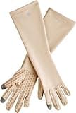 Coolibar UPF 50+ Unisex Bona UV Mid Length Gloves - Sun Protective (X-Small- Beige)