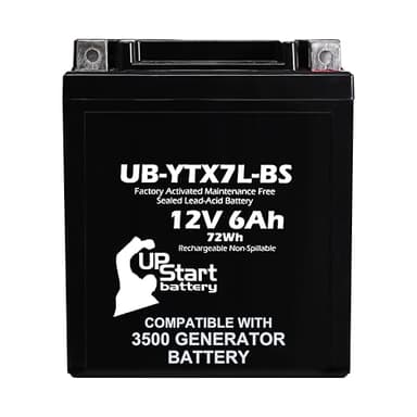 12V 6Ah YTX7L-BS Replacement For Predator 3500 Generator Battery - Compatible with Predator 3500 Inverter IQ3500 Generator Parts - 12 Volt Batteries, YTX7L AGM SLA