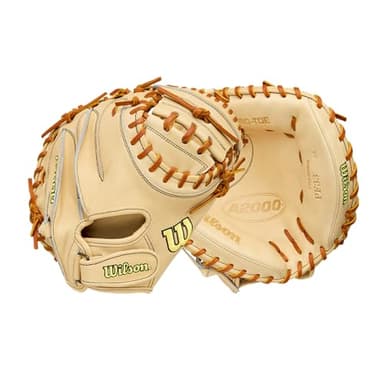 Wilson 2026 A2000® Classic PF33 33" Baseball Catchers Mitt - Right Hand Throw, Pedroia Fit, Blonde/Saddle Tan