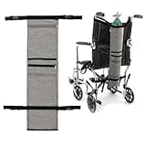 Oxygen Tank Holder for Wheelchair & Walker, Rollator, Scooter - Reflective Stripe Tank Carrying Accessories Bag for Travel, Fits Most Oxygen Cylinders